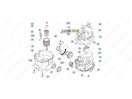 NT 22/1 Ap L - Díly (Diel 46-Kartridžový filtr balený PES)