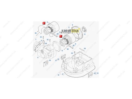 NT 361 ECO - Vacuum motor 22 (Diel 11-Cover compl.)