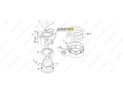 PUZZI 81 C - motor (Diel 12-Montáž tlumicích podložek)