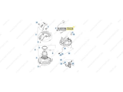 SE 4002 - Motor (Diel 9-kabel s kondenzátorovým feritovým kroužkem S)