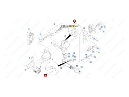 K 3500 - 21 Housing (Diel 20-Náhradní díly na straně sání)