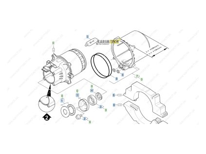K 3500 - 32 motor (Diel 1-křídlový kotouč 10°24')