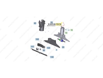 FC 5 Cordless - Brush assembly (Diel 40-Kloubové pouzdro černé pro výměnu)