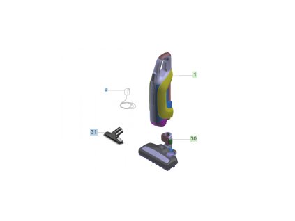 VC 5 Cordless - Sestava (Epizoda 30-Floor tool with orifice yellow)