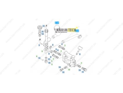HD 10/23-4 S Plus - ventily (Diel 9-Manometr 0-30 MPa - pouze jako náhrada)