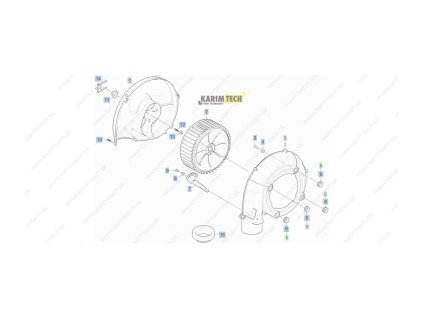 HDS 7/16-4C Basic - stroj6 (Diel 5-Kryt dmychadla kompl.)