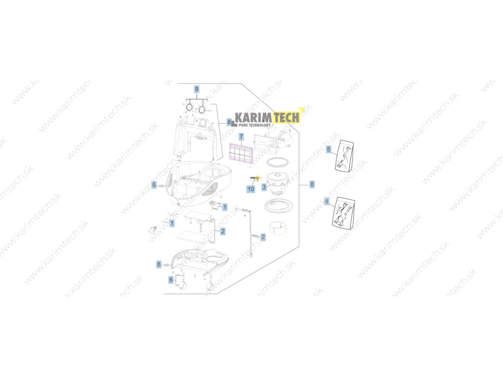 SV 1902 EU - Bottom part (Diel 7-HEPA 12 filter)