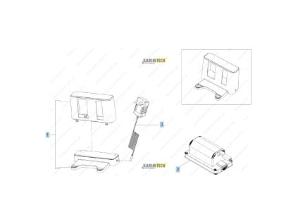 Náhradné diely RC 3 - Recheargeable battery changer (Diel 1-Docking station yellow)