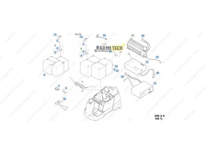 Náhradné diely Kärcher B 90 R Adv Bp - Battery (Diel 9511-Mounting kit battery kit)