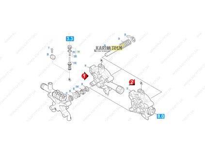 K 380 MD - 22 Housing (Diel 4-Vedenie piesta -iba ako náhrada-)