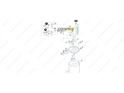 HDS 551 C - Burner cover (Diel 16-Prest.súpr. Elektróda zapaľovania)