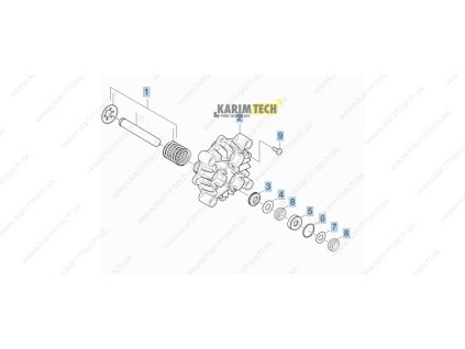 HDS 515 UX EU - Piston guidance (Diel 21-Prest.súpr. Bezpečnostný blok)