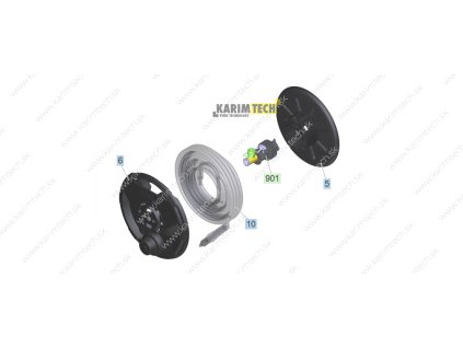 Náhradné diely Kärcher K 3 Premium Full Control Car Home - Bubon (Diel 6-Hadicový bubon vonk.)