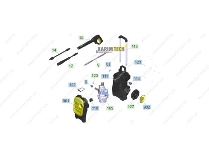 K 5 Compact EU (1.630-750.0) - diely (Diel 9-Náhradná hadica 9 m pre K 3 - K 7 (syste)