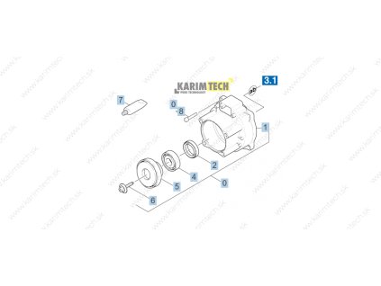 K 550 M - transmission (Diel 8-Skrutka M 5x 20-St-R2R)