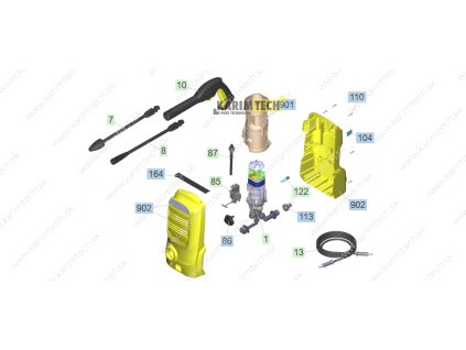 K 2 Compact - Diely (Diel 901-Motorová skriňa súprava náhrada K2 RV)