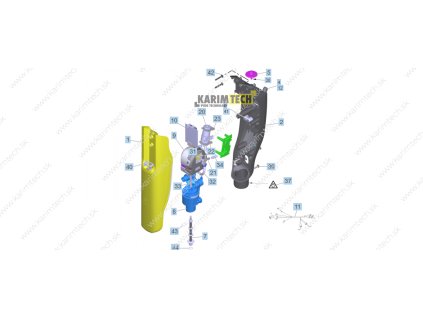 SC 2 Upright EasyFix EU - Main body (Diel 8-Adapter floor nozzle complete SC UP)