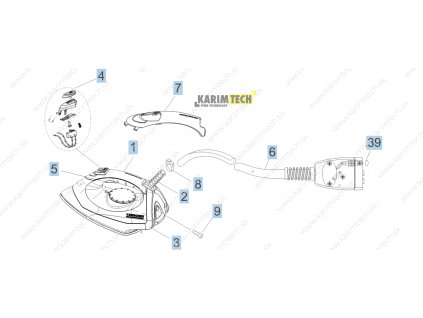 SC 1202 EU - Smoothing iron 4 (Diel 7-Covering cap handhold replacement yw)