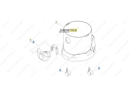 WD 3 P - Tank (Diel 2-Sacia prípojka kompl. zabalená)