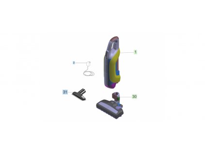 VC 5 Cordless - Zostava (Diel 30-Floor tool with orifice yellow)