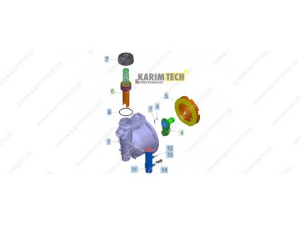 BP 4 HomeGarden - hlava (Diel 5-Vodiace koleso komplet)