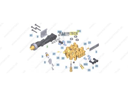 HD 6/15 MXA Plus - hlava (Diel 9-Spare parts set plug cpl. 36mm)