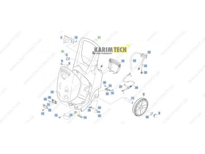HD 10/25-4 SX Plus - hlava (Diel 8-Súprava Kryt kolesa)
