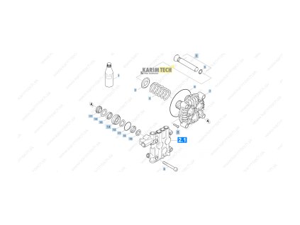 HDS 10/20-4 MX - stroj5 (Diel 4-Piest kompl. iba ako náhrada)