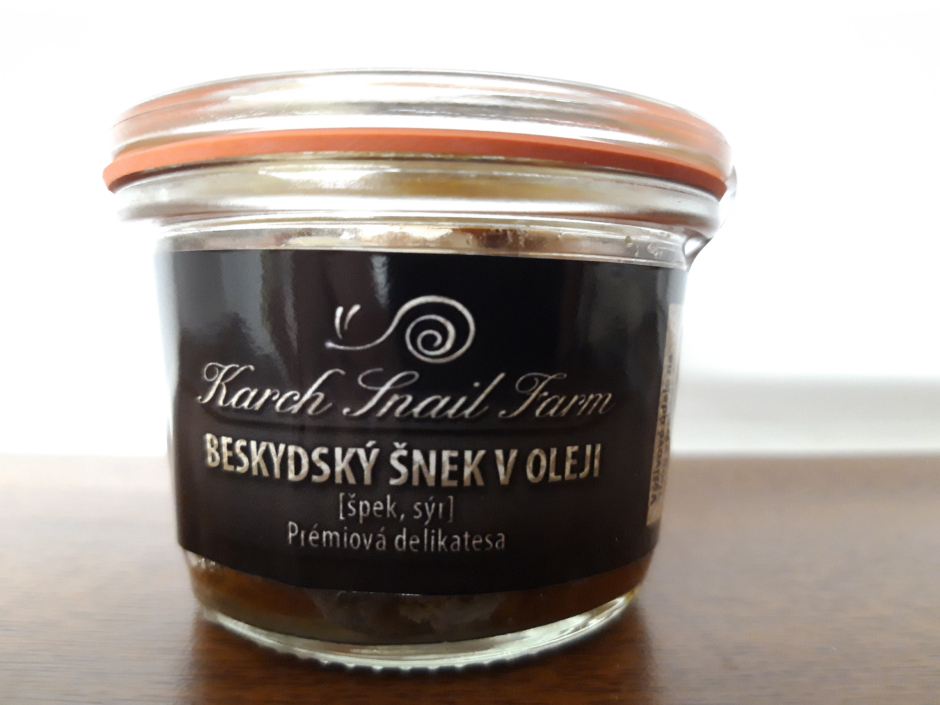 Beskydský šnek v oleji (špek, sýr), 75g