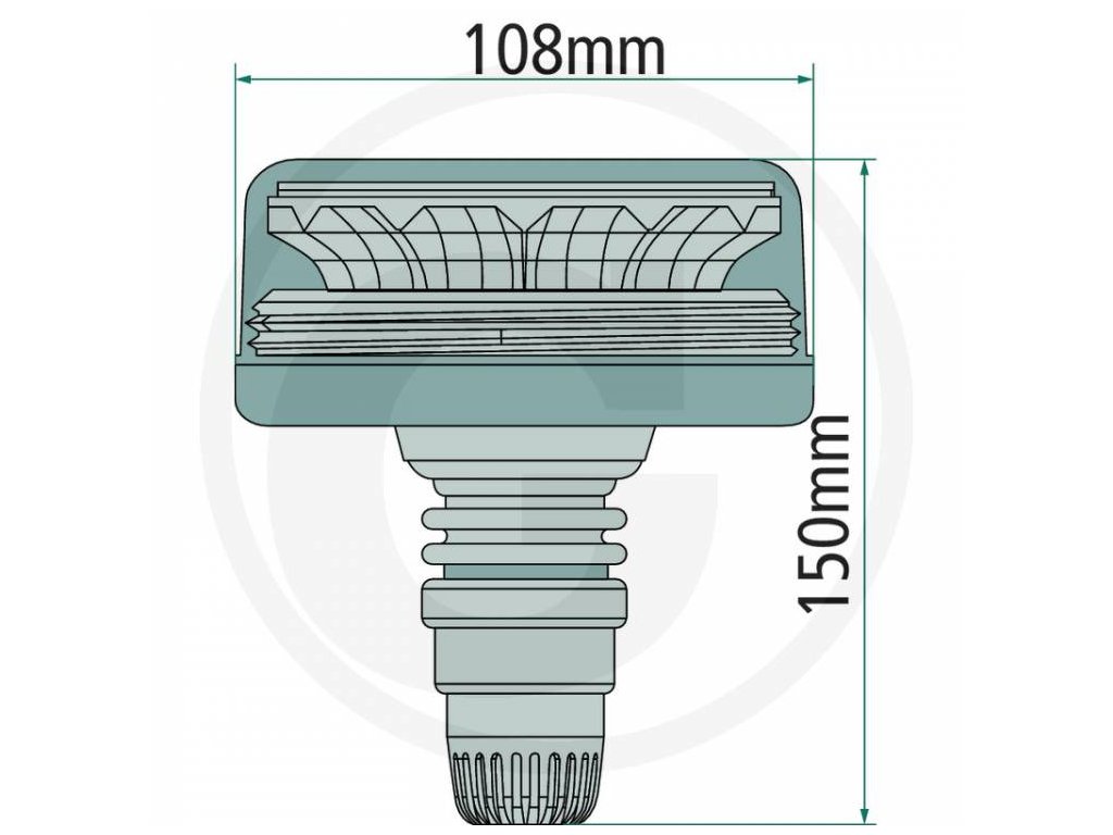 LED-Blitzleuchte 12-24V, flexibel, für Mastmontage