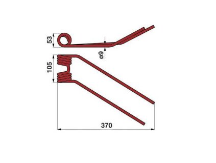 Feder für DEUTZ-FAHR Wender - KH