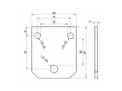Befestigungsplatte für Blattfederzinken,,SIDERMAN,,