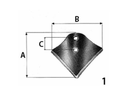 Schalthebel, Breite 205 mm/2 Löcher/Werkstoff 7 mm