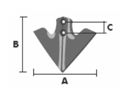 Schalthebel, Breite 280 mm/2 Löcher/Werkstoff 6 mm