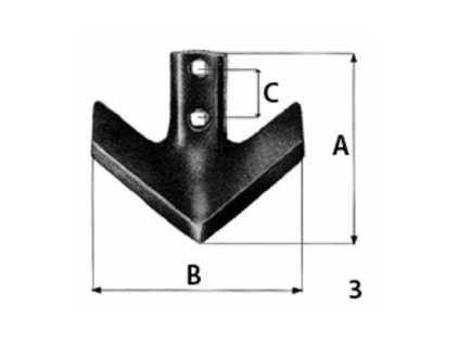 Schalthebel, Breite 255 mm/2 Löcher/Werkstoff 8 mm