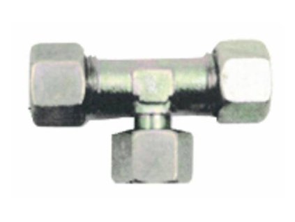 T-Verbinder, 2x Mutter mit Schneidring 15 mm, 1x Überwurfmutter 22x1,5