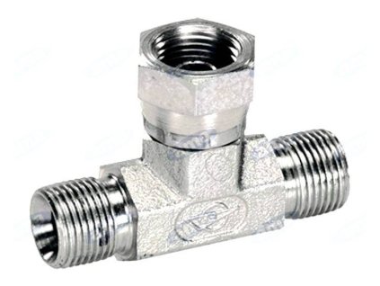 Einstellbare T-Verschraubung, 1/2" männlich/weiblich/männlich