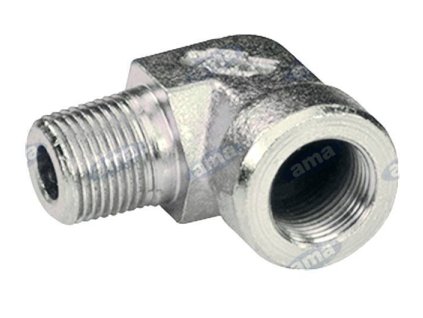 Winkel- Verschraubung mit Gewinde   männlich/weiblich 1/2"