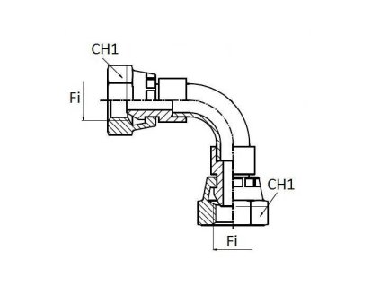 Winkelverschraubung 90° BSP Gewinde  innen/außen 3/8"