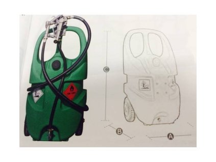 Mobile Tankstelle für  Benzin  55 Liter manuelle Pumpe
