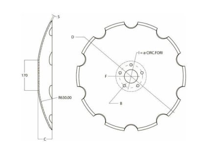 Gezahnte Scheibe Ø 510/5mm