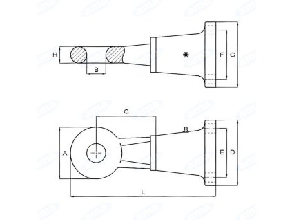 Zugöse mit Flansch Kat. F3 - Homologation