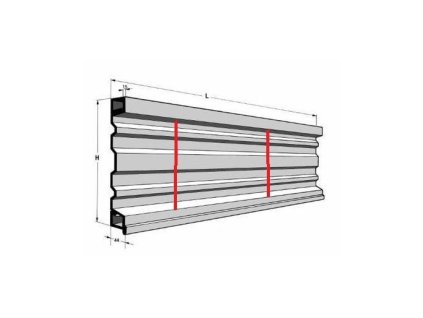 Bordwandprofil vertikal 400mm