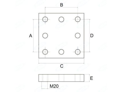 Adapterplatte, Tragplatte