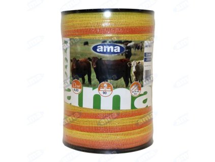 Weidezaun-Band, 20 mm, Länge 200 m, gelb-orange