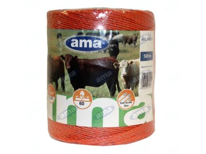 Orangefarbenes Leiterseil, 3 Adern Ø 0,16 mm, Länge 500 m