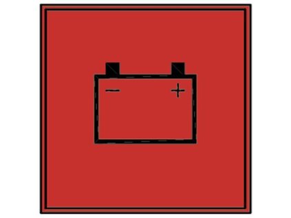 Ladelicht quadratisch, rot