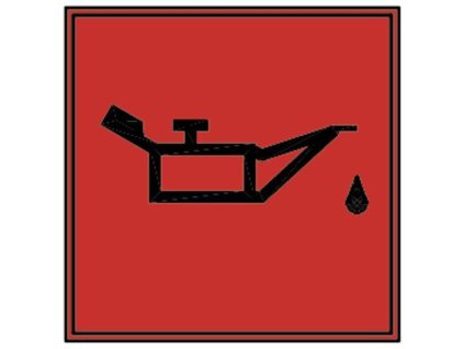 Schmierungsleuchte quadratisch, rot