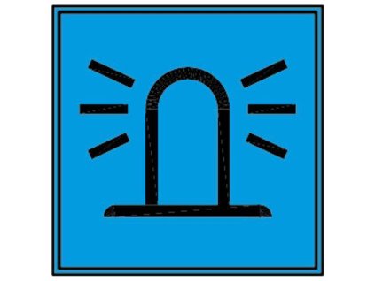 Signalleuchte, quadratisch, blau