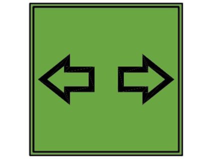 Blinklicht/Blinker quadratisch, grün